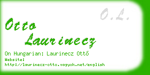 otto laurinecz business card
